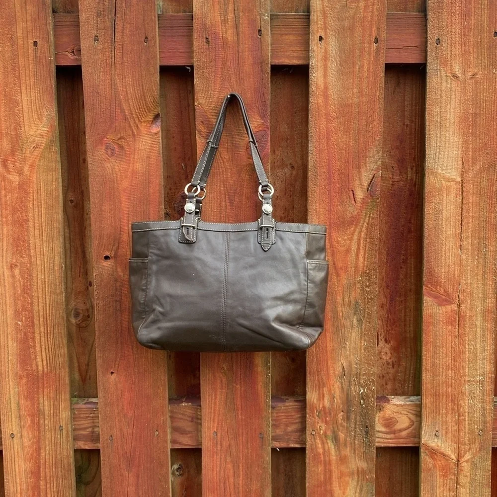 Coach Brown Leather Tote Hobo Bag